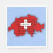 スイスのナショナルデー、スイス、スイスの詩篇、国旗 スタンダードランチョンナプキン (正面)