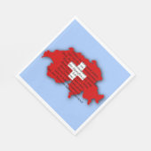 スイスのナショナルデー、スイス、スイスの詩篇、国旗 スタンダードランチョンナプキン (角)