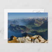 スイスのニドワルデン州で山ピラタス ポストカード (正面/裏面)