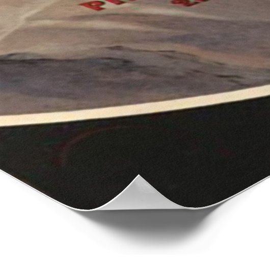 スイスのピラタス上空の夕日 ポスター (角)