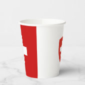 スイスのフラッグコートの腕紙カップ 紙コップ (左)