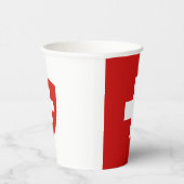 スイスのフラッグコートの腕紙カップ 紙コップ (右)