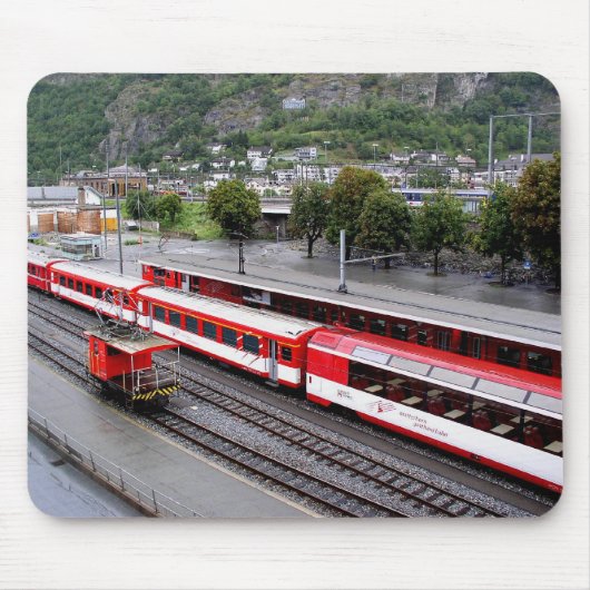 スイスのブリグ駅 マウスパッド (正面)