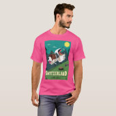 スイスのポスター野球スリーブ Tシャツ (正面フル)