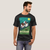 スイスのポスター野球スリーブ Tシャツ (正面フル)