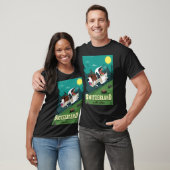 スイスのポスター野球スリーブ Tシャツ (ユニセックス)