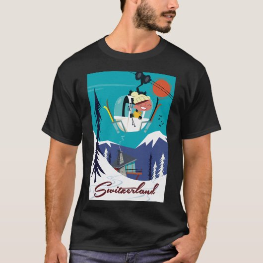 スイスのポスター Tシャツ (正面)