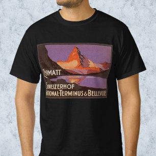 スイスのマッターホルン山のヴィンテージ旅行 Tシャツ