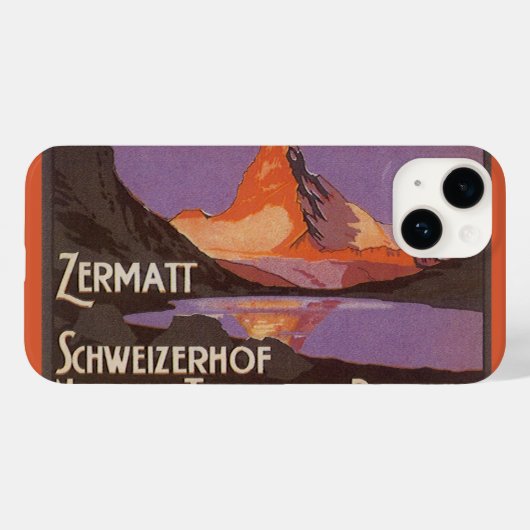 スイスのマッターホルン山を訪ねて Case-Mate iPhoneケース (裏面 (横))