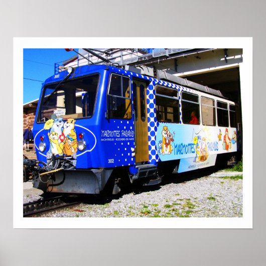 スイスのマーモッツ列車 ポスター (正面)