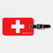 スイスのラゲッジタグ、愛国的なスイス国旗 ラゲッジタグ (正面横)