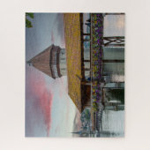 スイスのルツェルンにあるチャペル橋 ジグソーパズル (縦)