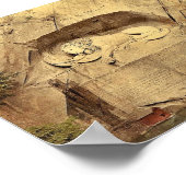 スイスのルツェルンにあるライオンの記念碑ヴィンテージ写真 ポスター (角)