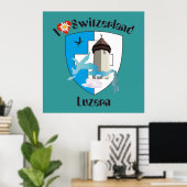 スイスのルツェルン・シュウィズのポスター ポスター (ホームオフィス)