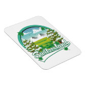 スイスのレトロな旅行ロゴ マグネット (右側)