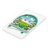 スイスのレトロな旅行ロゴ マグネット (左側)