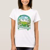 スイスのレトロな旅行ロゴ Tシャツ (正面)