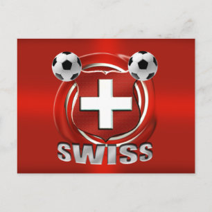 スイスのロゴサッカーフスボールプレゼント ポストカード