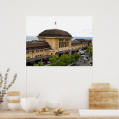 スイスのローザンヌ鉄道駅 ポスター (キッチン)