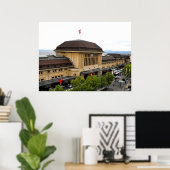 スイスのローザンヌ鉄道駅 ポスター (ホームオフィス)