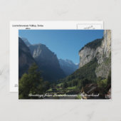 スイスのローテルブルネンからのご挨拶1 ポストカード (正面/裏面)