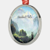 スイスのローテルブルネンに近いスタッバーバッハ秋 メタルオーナメント (左)