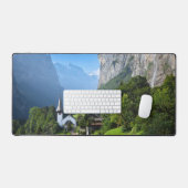 スイスのローテルブルネンバレーにある教会 デスクマット (キーボード&マウス)