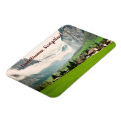 スイスのローテルブルネン様式化 マグネット (左側)