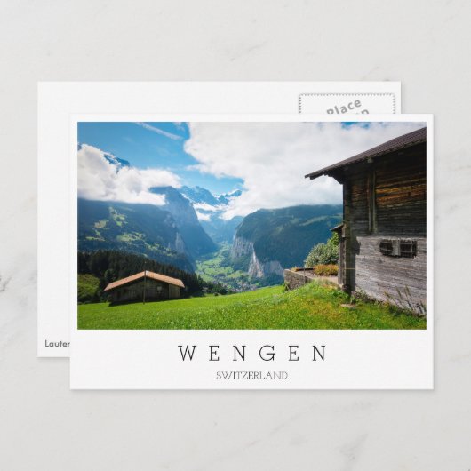 スイスのローテルブルネン渓谷の風景 ポストカード (正面/裏面)