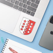 スイスのヴァレのコート・オブ・アームズ シール (ノートパソコンとiPhone)