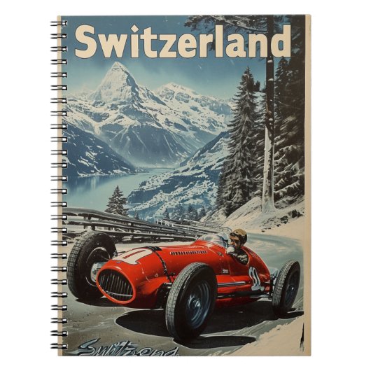 スイスのヴィンテージレーシングカー ノートブック (正面)