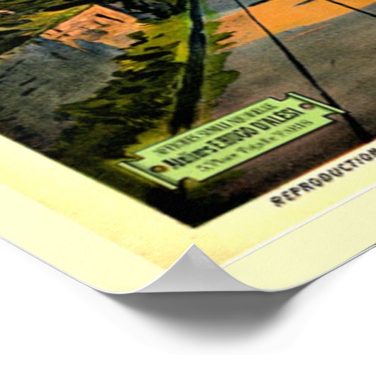 スイスのヴィンテージ旅行ポスター ポスター (角)