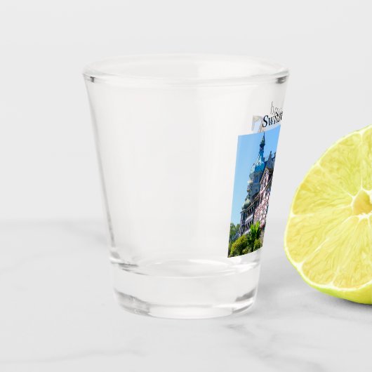 スイスの代表的な住宅土産 ショットグラス (左)