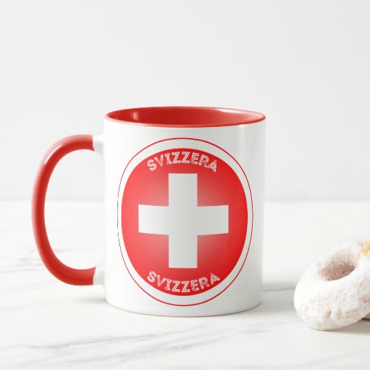 スイスの伝統エンブレム マグカップ (ドーナツ)