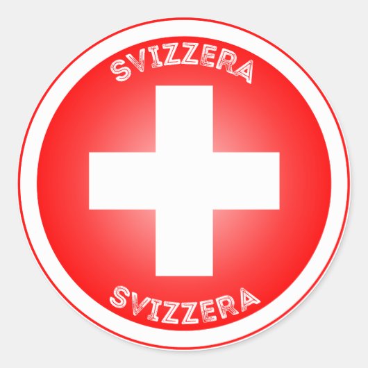 スイスの伝統エンブレム ラウンドシール (正面)