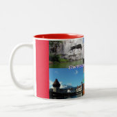 スイスの写真コラージュ ツートーンマグカップ (左)
