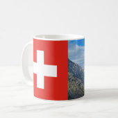 スイスの冬の山々 コーヒーマグカップ (正面左)