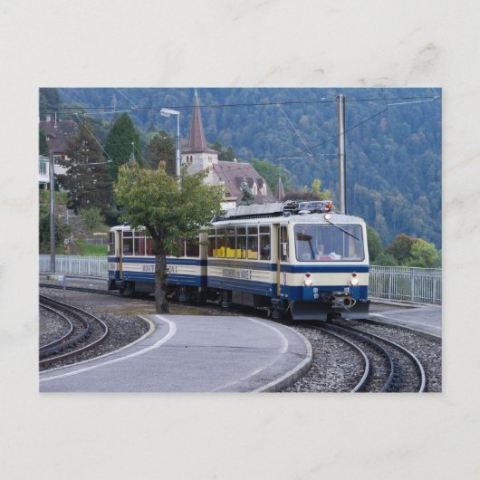 スイスの列車はがき ポストカード (正面)