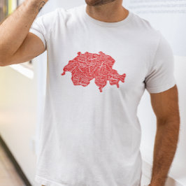スイスの単語地図 Tシャツ
