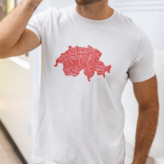 スイスの単語地図 Tシャツ