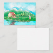 スイスの可愛いウサギ ノートカード (正面/裏面)