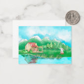 スイスの可愛いウサギ ノートカード (正面/裏面インサイチュ)