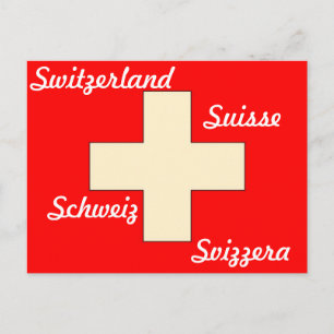 スイスの国旗のポストカード ポストカード