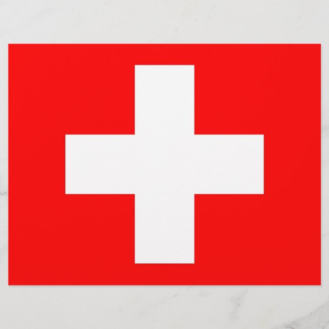 スイスの国旗のレターヘッド (正面)