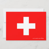 スイスの国旗を使ったベイビーシャワーの招待状 招待状 (裏面)