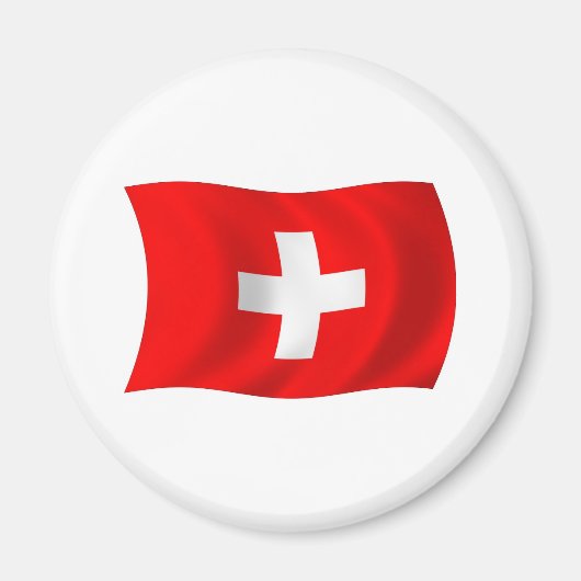 スイスの国旗マグネット マグネット (正面)