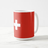 スイスの国旗 コーヒーマグカップ (正面右)