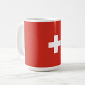 スイスの国旗 コーヒーマグカップ (正面左)