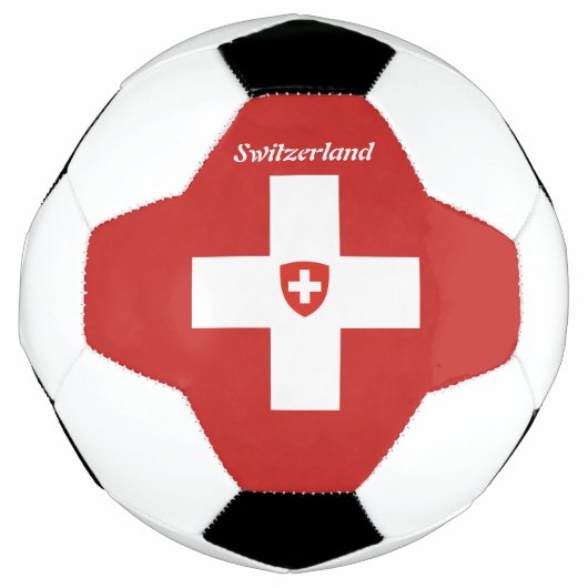 スイスの国旗 サッカーボール (正面)