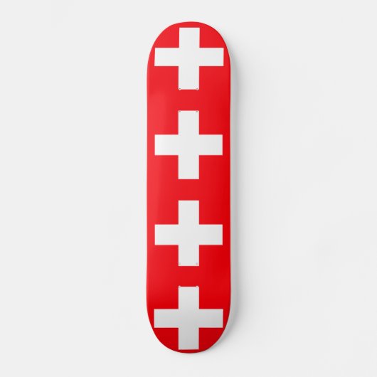 スイスの国旗 スケートボード (正面)